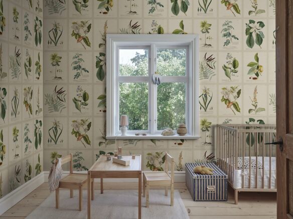 8 flora green wallpaper from sandberg in nursery  