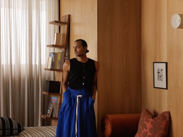 designer brahman perera in his mount buller australia ski house project photo by timothy kaye 3  