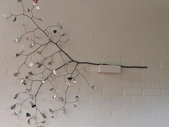 diy holiday decor silver oak leaves by sandy suffield at the engine house suffolk hero  