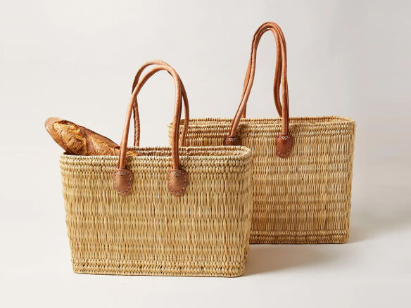 farmhouse pottery rectangle basket tote  