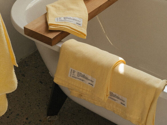 frama light towels pale yellow  
