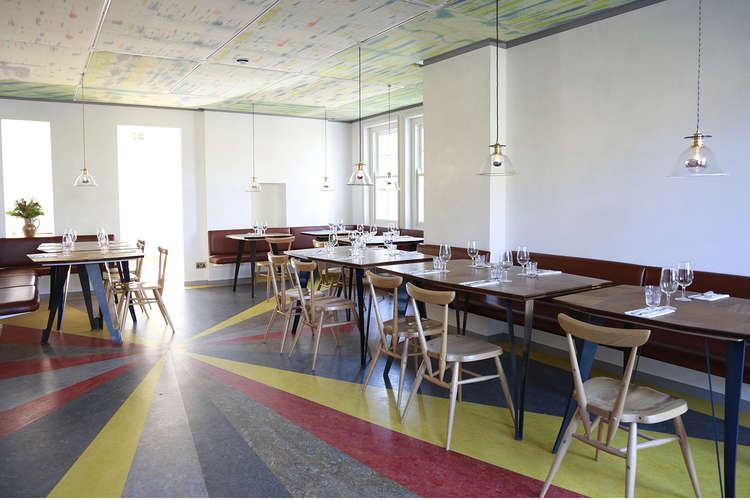 marksman cafe martino gamper stained ceiling