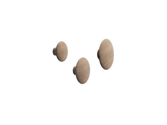 muuto wall dots single hook oak wood  